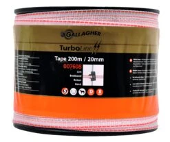 Gallagher Turboline Wit 20mm 200mtr