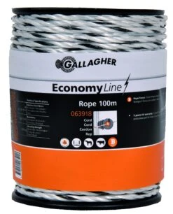 Gallagher Economyline Cord 3 Wit 100mtr Eco