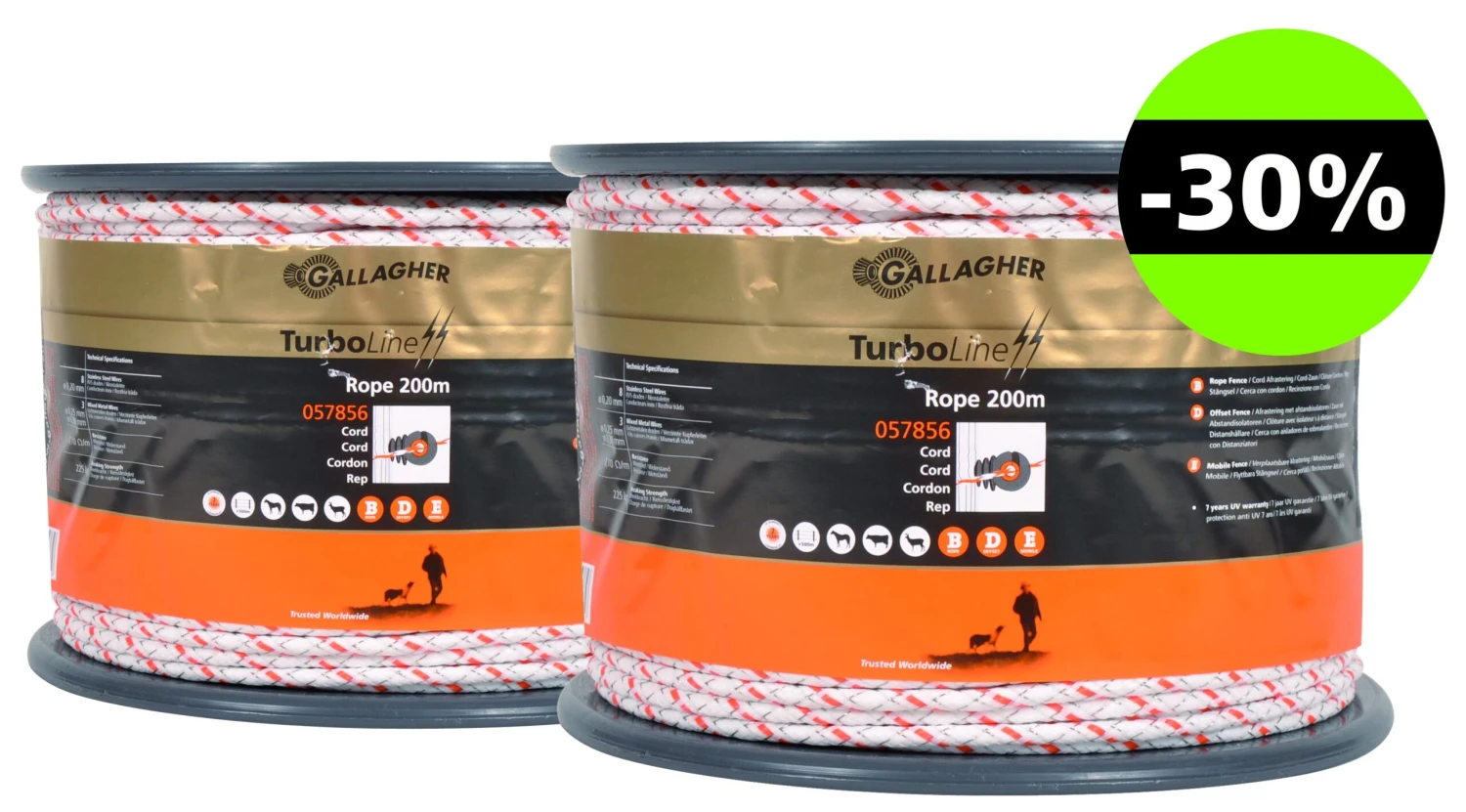 Gallagher Duopack Turboline Cord W 2x200 1 Gallagher Duopack Turboline Cord W 2x200