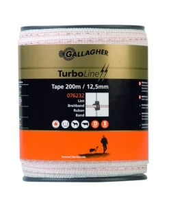 Gallagher Turboline Lint 12.5mm Wit 200mtr