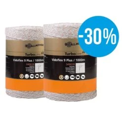 Gallagher Videflex 9 Turboline, Wit, Duopack 2x1000m