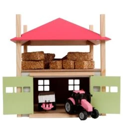 Kidsglobe Hooiberg Met Berging, Roze 1:32