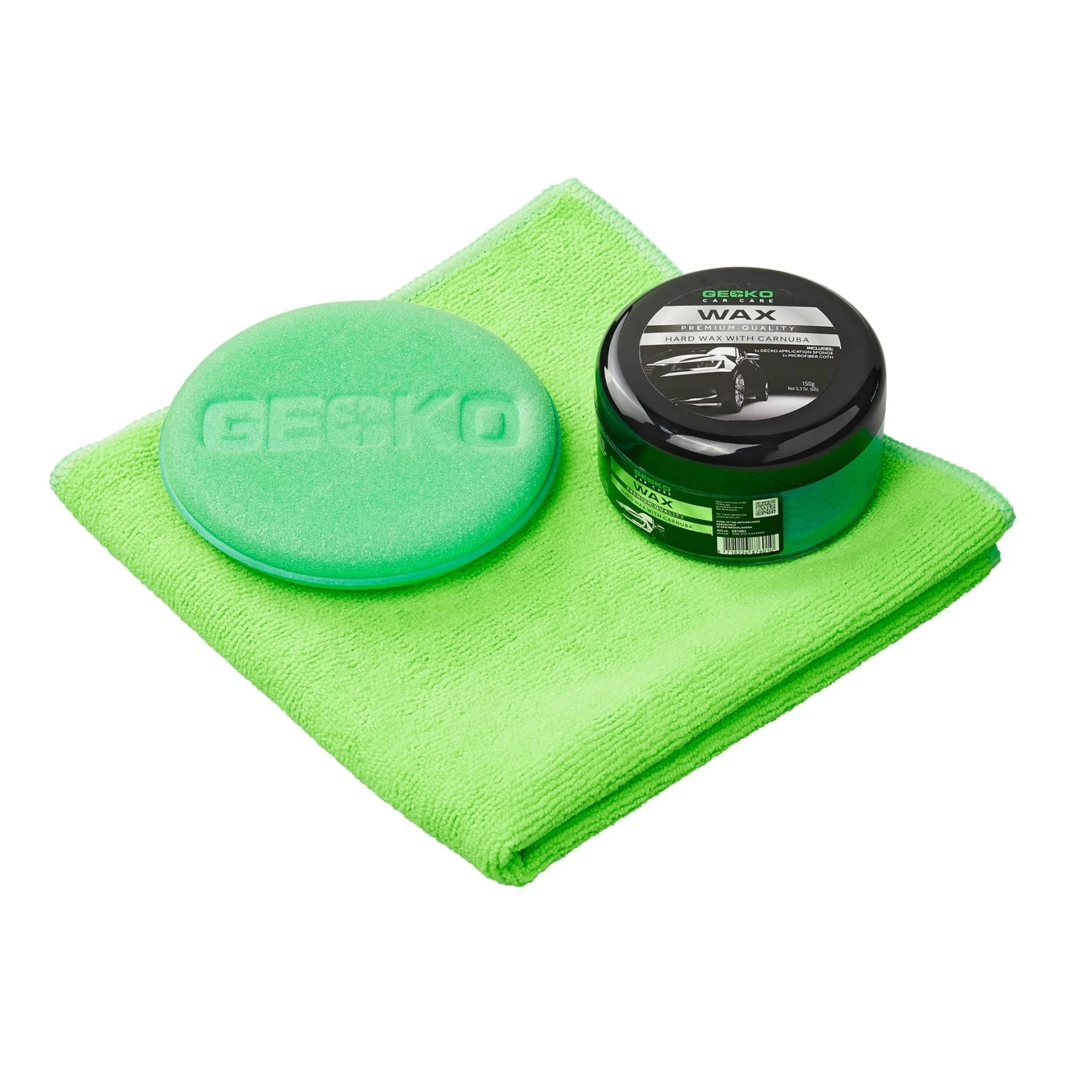 Gecko Harde Wax 150ml Incl. Microvezeldoek En Spons 1 Gecko Harde Wax 150ml Incl. Microvezeldoek En Spons