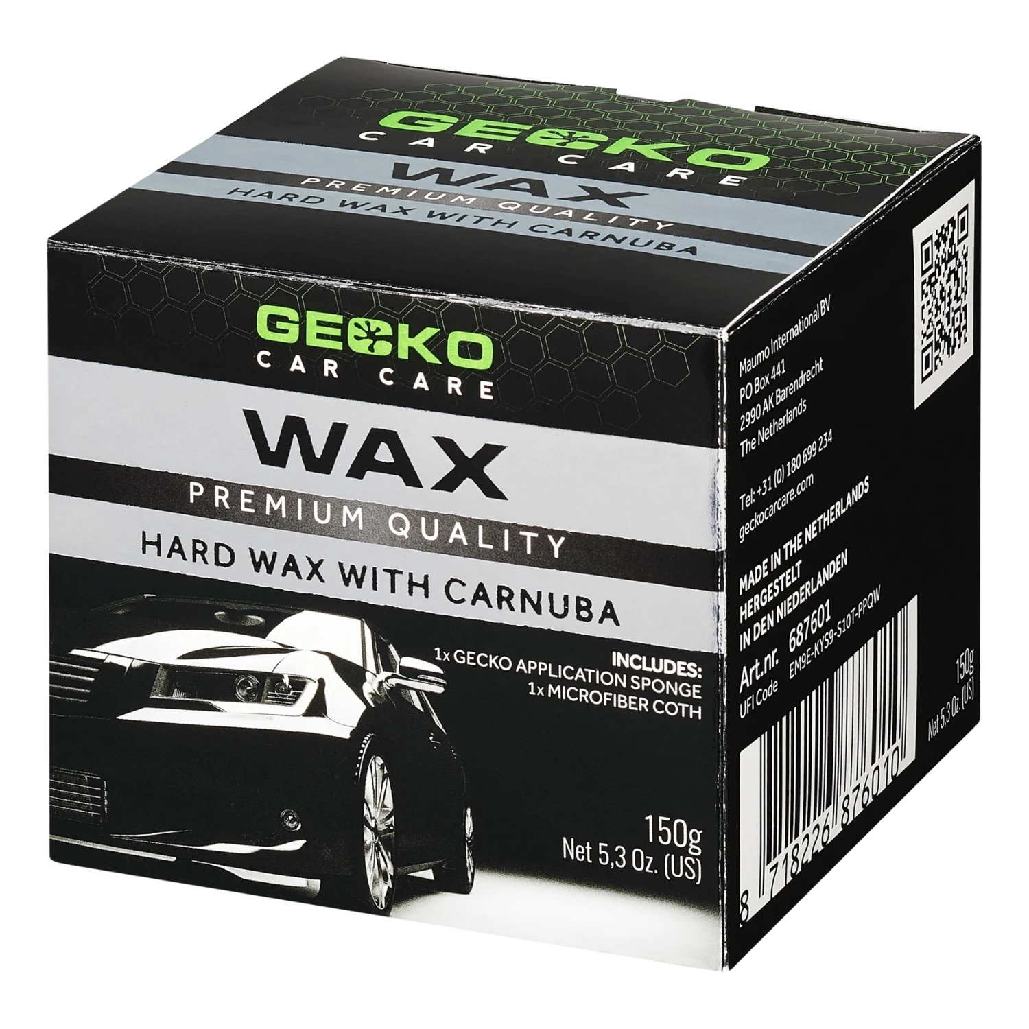 Gecko Harde Wax 150ml Incl. Microvezeldoek En Spons 2 Gecko Harde Wax 150ml Incl. Microvezeldoek En Spons - Afbeelding 2