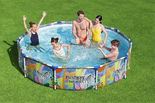 Bestway Zwembad Steel Pro Rond Jungle 305cm 1 Bestway Zwembad Steel Pro Rond Jungle 305cm