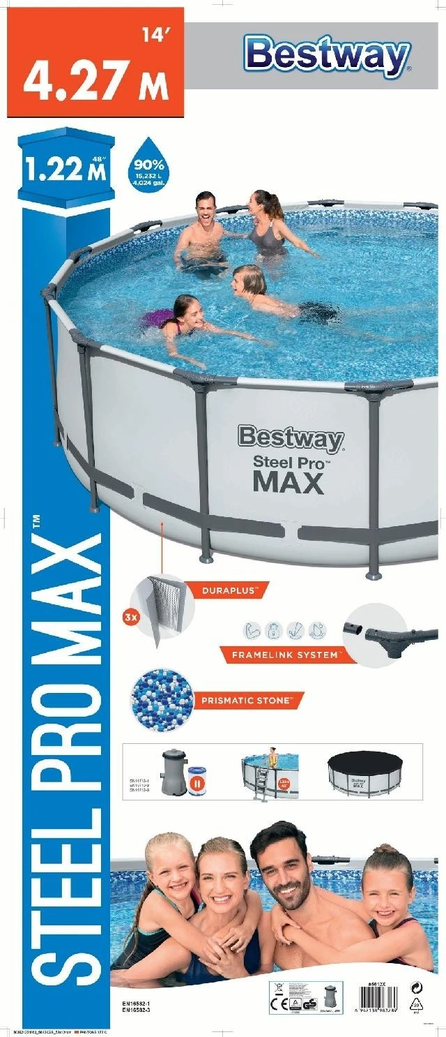 Bestway Zwembad Steel Pro Max 427x122cm 2 Bestway Zwembad Steel Pro Max 427x122cm - Afbeelding 2