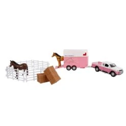 Kids Globe Mitsubishi Met Paardentrailer En Accessoires 1:32
