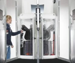 Böckmann Trailer Portax E WCF -Tuingereedschaps Winkel sattelkiste im bug innen aus polyester mit innenliegender tuer 1